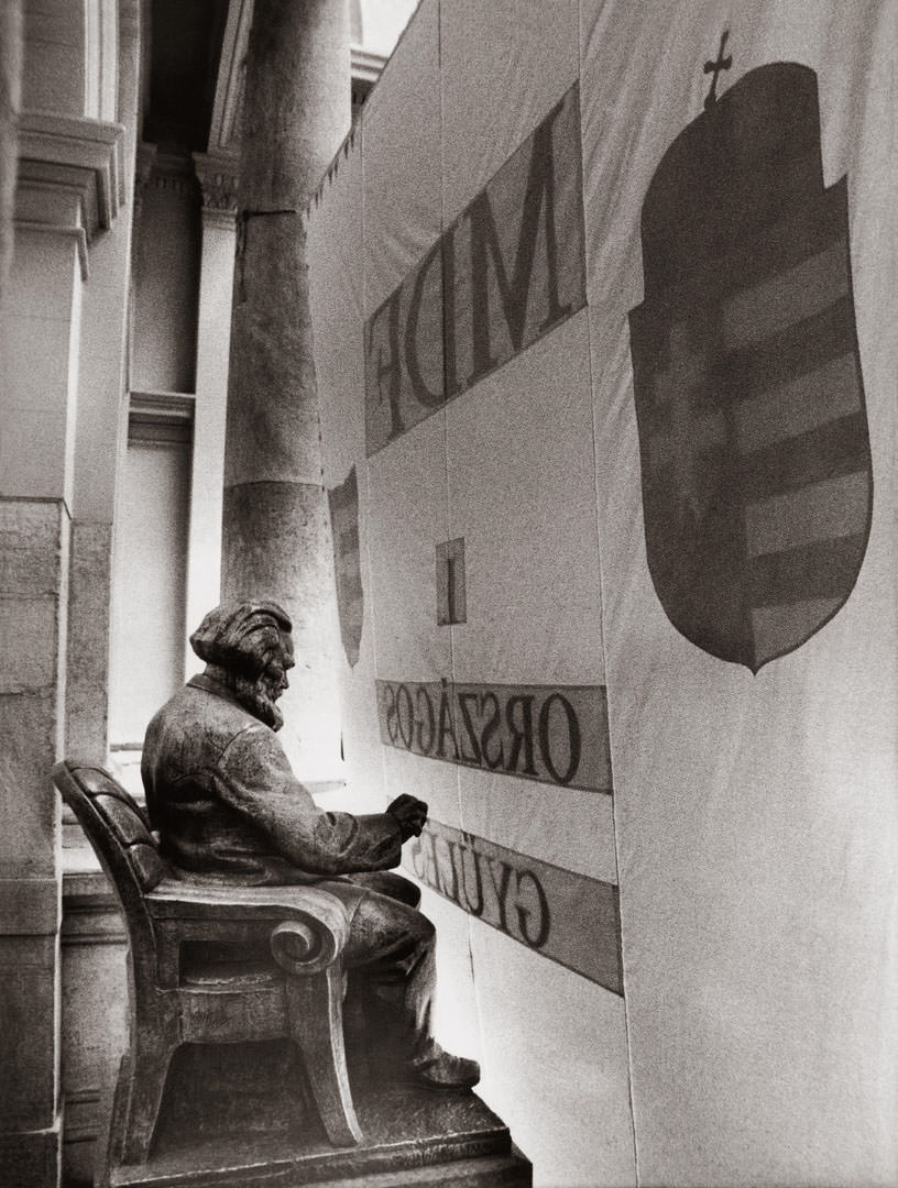 Bánkuti András: Az MDF gyűlés a Közgázon, 1989  © Bánkuti András