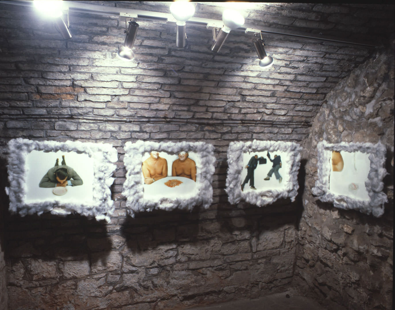 Flesch Bálint: Nagy, meleg, rózsaszín 1982, kiállítás, tárgyaló, enteriőr