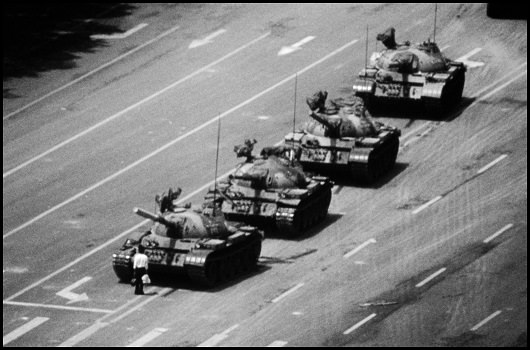 CHINA. Beijing. Tiananmen Square. 'the tank man' 4th June 1989.Contact email:New York : photography@magnumphotos.comParis : magnum@magnumphotos.frLondon : magnum@magnumphotos.co.ukTokyo : tokyo@magnumphotos.co.jpContact phones:New York : +1 212 929 6000Paris: + 33 1 53 42 50 00London: + 44 20 7490 1771Tokyo: + 81 3 3219 0771Image URL:http://www.magnumphotos.com/Archive/C.aspx?VP=Mod_ViewBoxInsertion.ViewBoxInsertion_VPage&R=2K7O3R3JYZHF&RP=Mod_ViewBox.ViewBoxZoom_VPage&CT=Image&SP=Image&IT=ImageZoom01&DTTM=Image&SAKL=T
