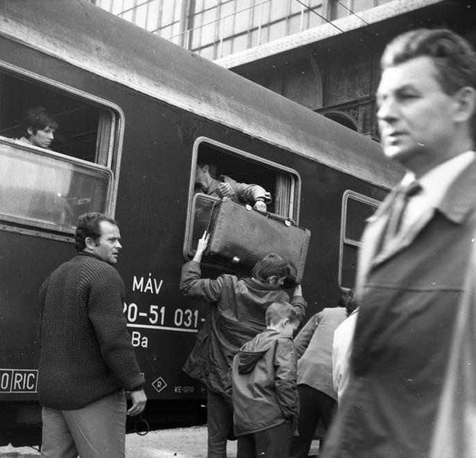 Urbán Tamás: Nyugati pályaudvar, 1970 © Urbán Tamás/Fortepan